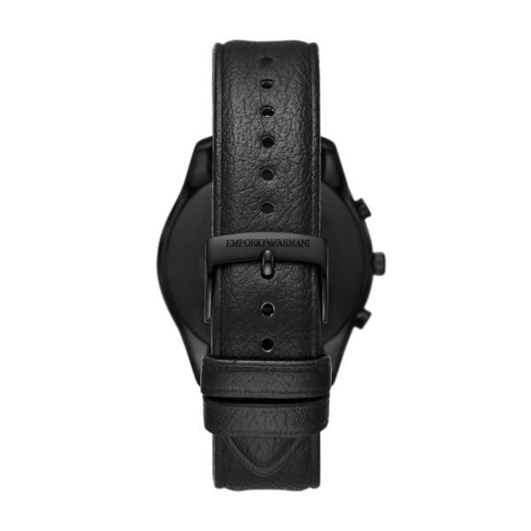  Shop Authentic Emporio Armani Antonio Chronograph Black Dial Black Leather Strap Watch for Men - AR11583 - Luxxuri