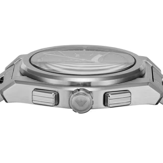  Shop Authentic Emporio Armani Federico Chronograph Green Dial Silver Steel Strap Watch for Men - AR11640 - Luxxuri