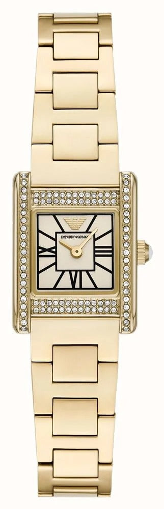  Shop Authentic Emporio Armani Genni Crystals Gold Dial Gold Steel Strap Watch for Women  - AR11663 - Luxxuri