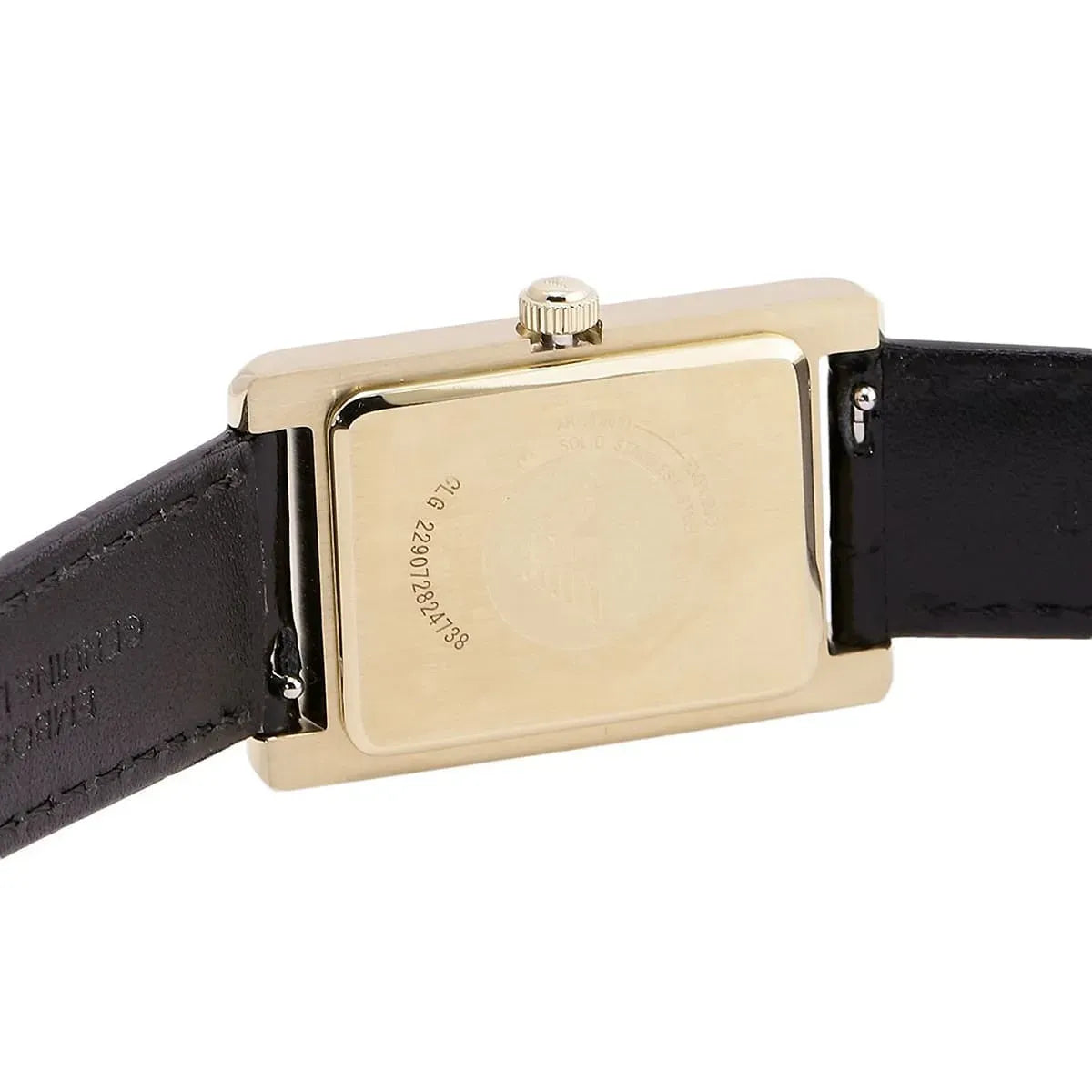 Emporio Armani Gino Black Dial Black Leather Strap Watch for Men - AR11666