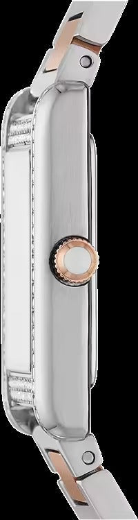 Emporio Armani Genni Mother of Pearl Dial Two Tone Steel Strap Watch for Women - AR11626