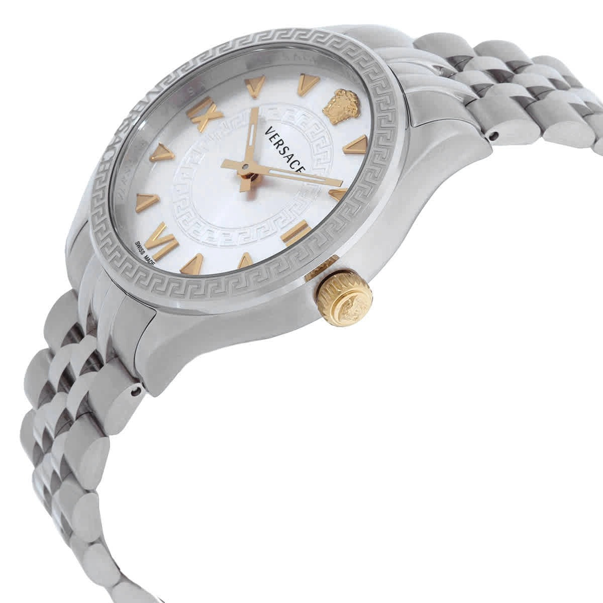 Versace Hellenyium Quartz Silver Dial Silver Steel Strap Watch for Women - VE2S00322