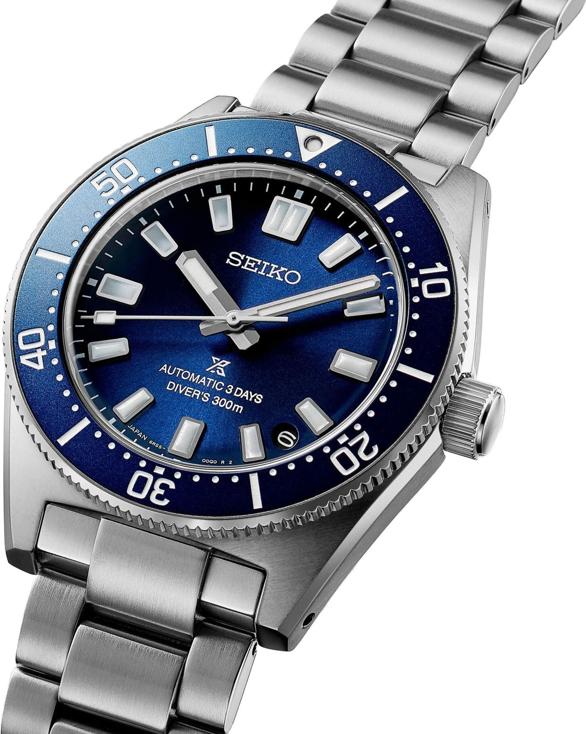 Seiko Prospex 1965 Heritage Diver’s Automatic Blue Dial Silver Steel Strap Watch for Men - SPB451J1