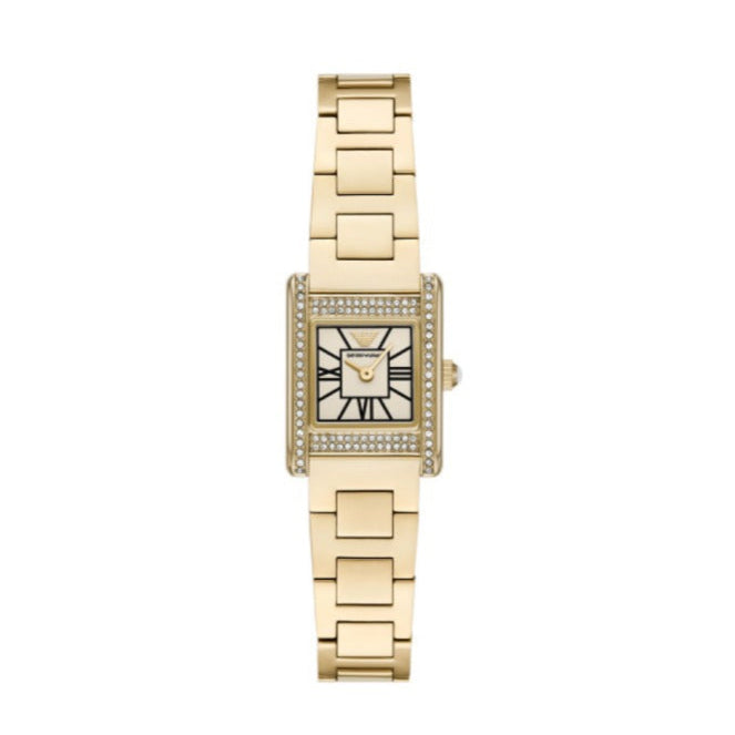  Shop Authentic Emporio Armani Genni Crystals Gold Dial Gold Steel Strap Watch for Women  - AR11663 - Luxxuri