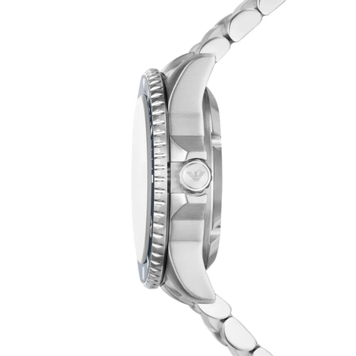 Emporio Armani cBlue Dial Silver Steel Strap Watch for Men - AR60079
