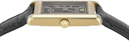 Emporio Armani Gino Black Dial Black Leather Strap Watch for Men - AR11666