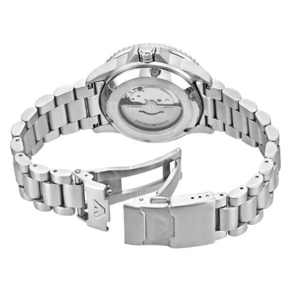 Emporio Armani cBlue Dial Silver Steel Strap Watch for Men - AR60079