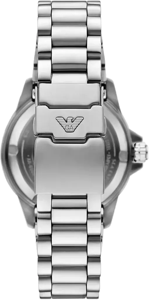 Emporio Armani Sea Explorer Green Dial Silver Steel Strap Watch for Men - AR60088