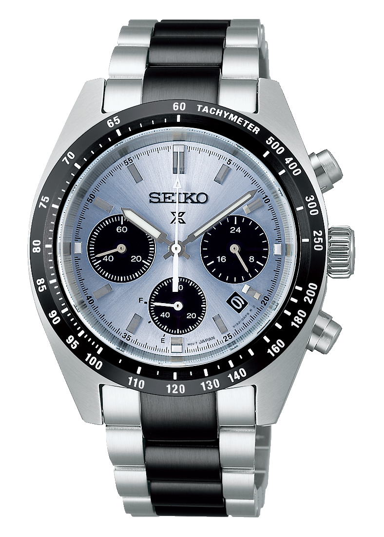 Seiko Prospex Speedtimer Solar Chronograph Limited Edition Blue Dial Two Tone Steel Strap Watch for Men - SSC909