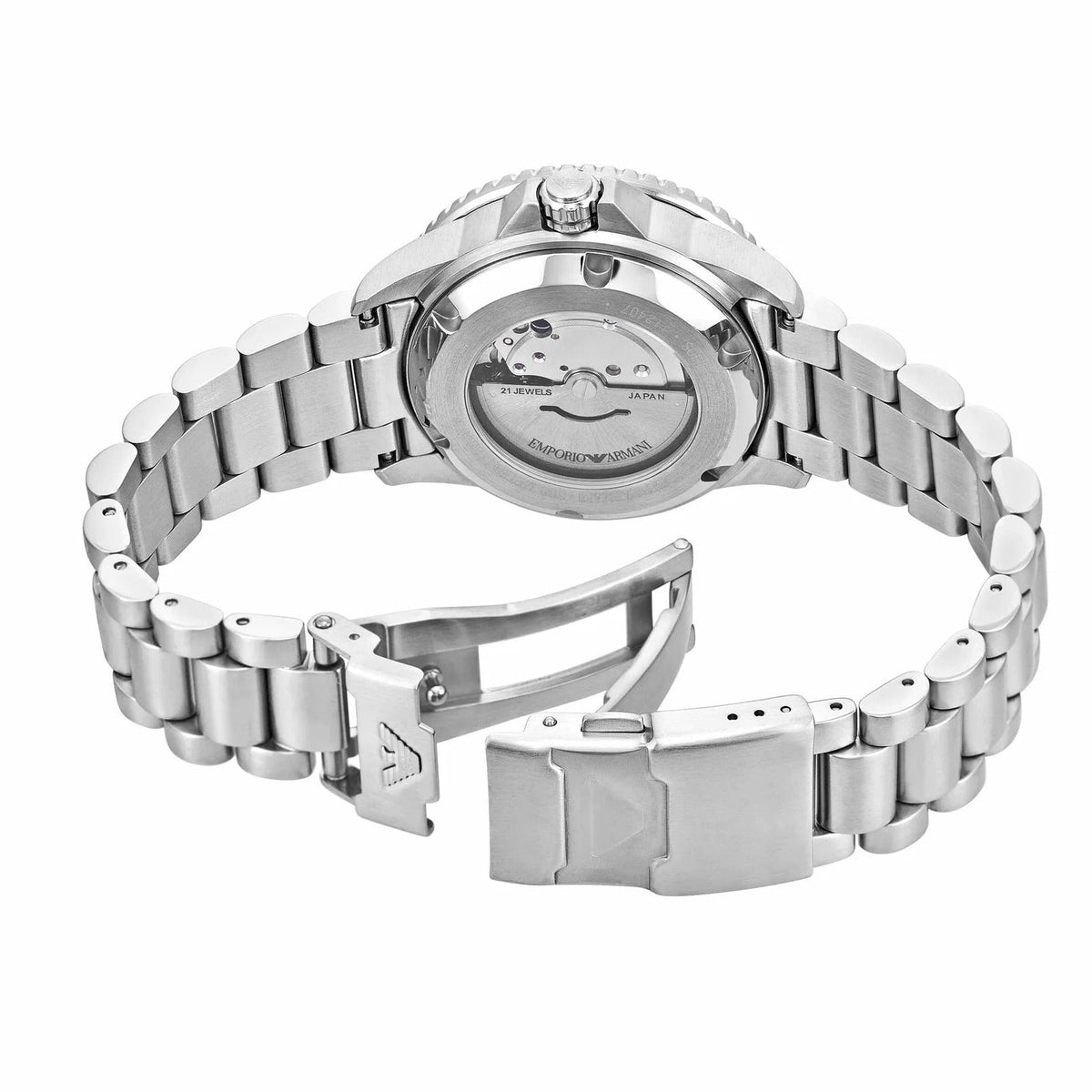 Emporio Armani Sea Explorer Green Dial Silver Steel Strap Watch for Men - AR60080
