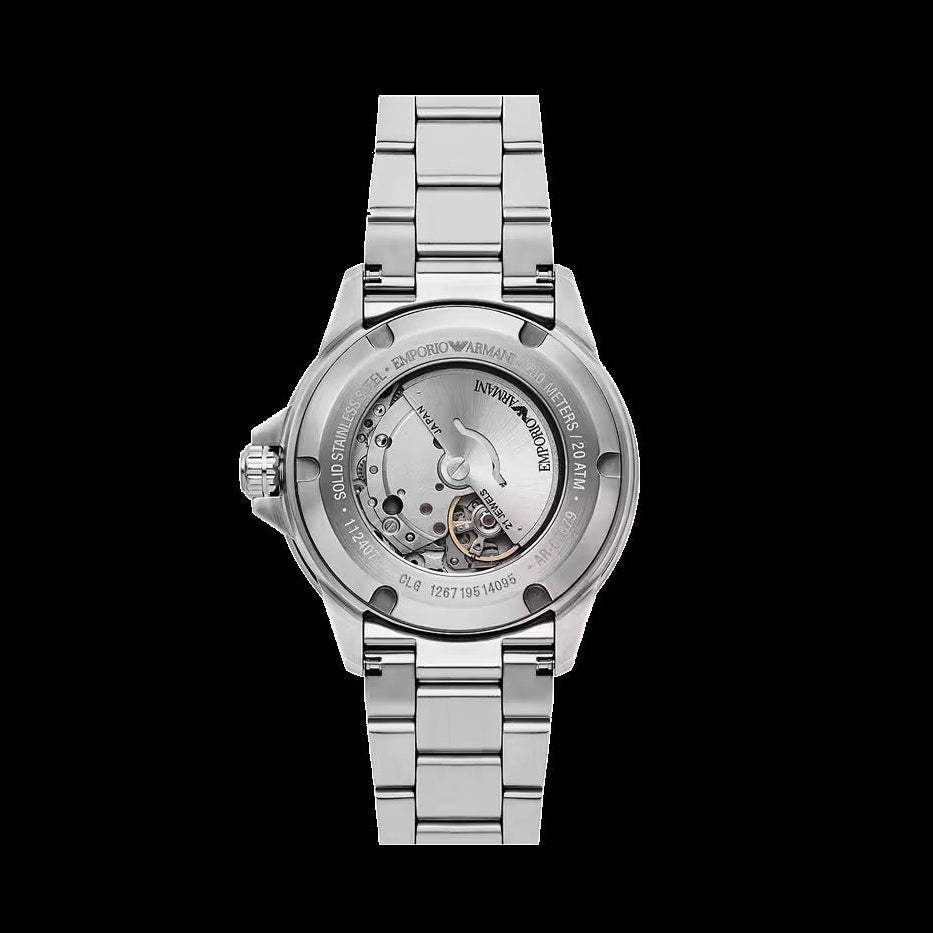 Emporio Armani cBlue Dial Silver Steel Strap Watch for Men - AR60079