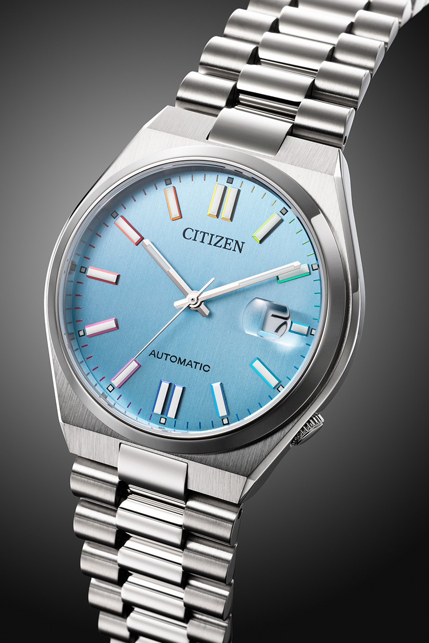Citizen Tsuyosa Automatic Turquoise Blue Dial Silver Steel Strap Watch for Men - NJ0151-53L