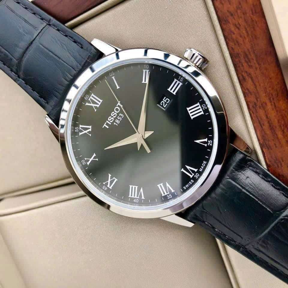 Tissot T Classic Dream Quartz Black Dial Black Leather Strap Watch for Men - T129.410.16.053.00