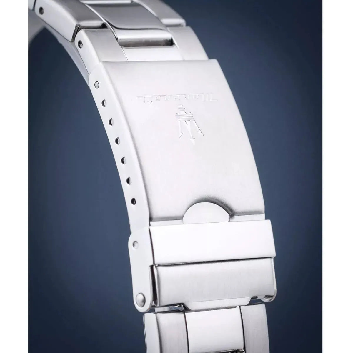 Maserati Attrazione Chronograph Black Dial Silver Steel Strap Watch for Men - R8853151010