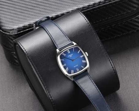 Tissot Stylist Quartz Blue Dial Blue Leather Strap Watch for Men - T159.909.16.043.00