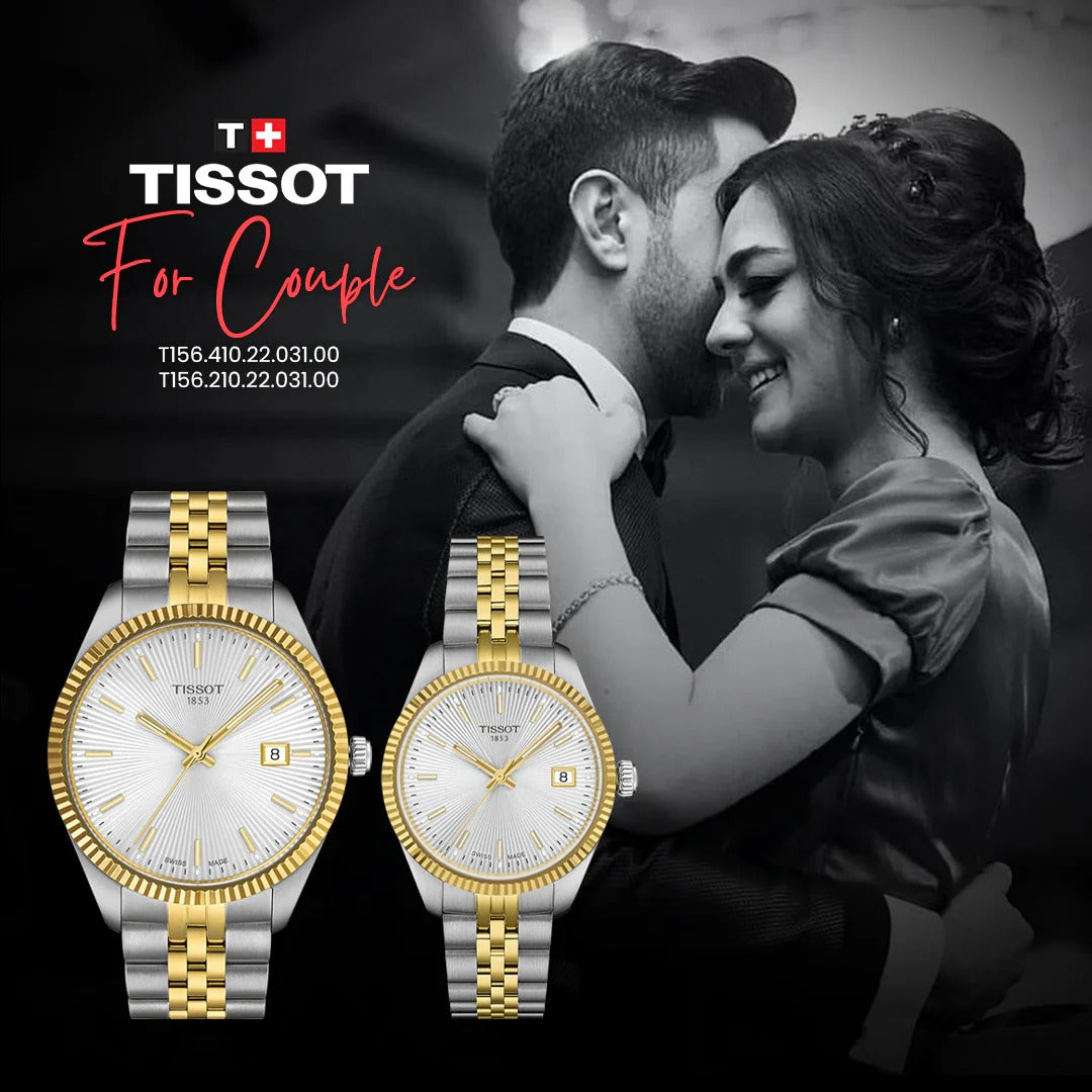 Tissot Ballade Quartz Silver Dial Two Tone Steel Strap Watch for Women - T156.210.22.031.00