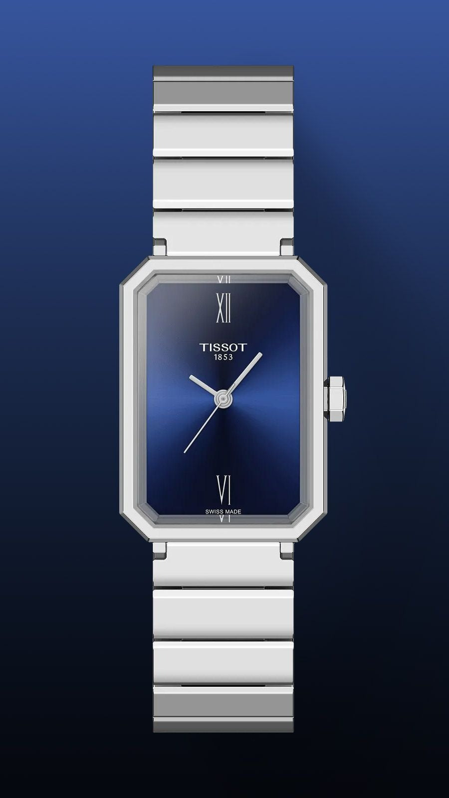 Tissot SRV Blue Dial Silver Steel Strap Watch for Women - T160.110.11.043.00