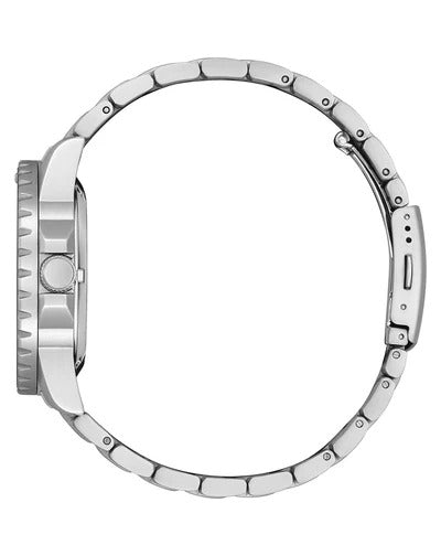 Citizen Mechanical Automatic White Dial Silver Steel Strap Watch for Men - NJ0171-81A