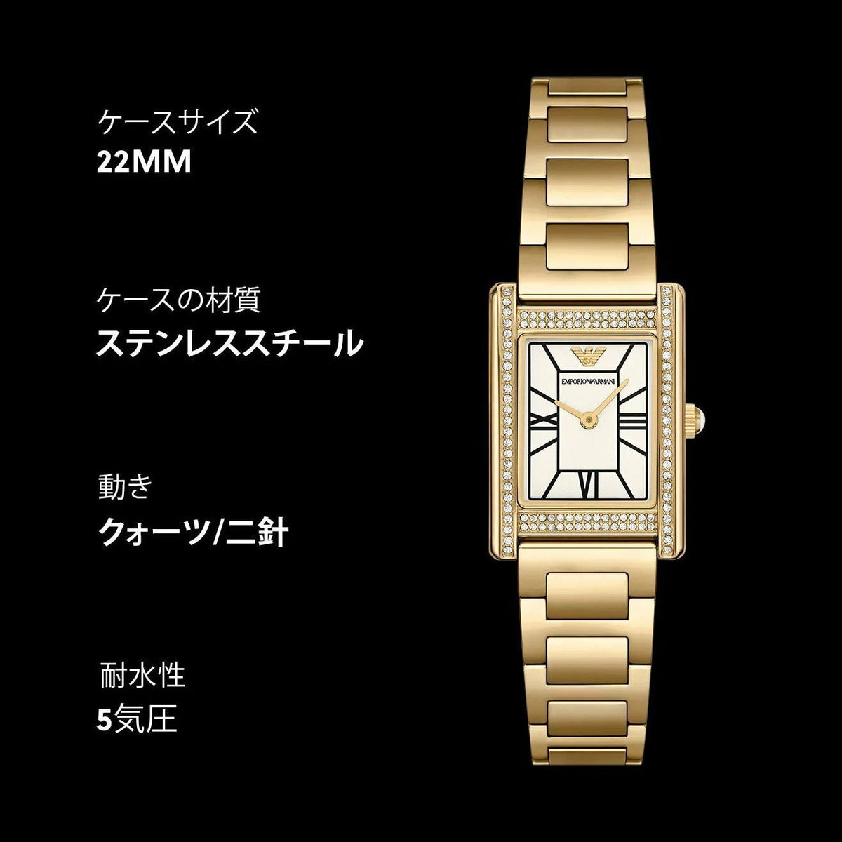  Shop Authentic Emporio Armani Genni Crystals Mother of Pearl Dial Gold Steel Strap Watch for Women - AR11659 - Luxxuri