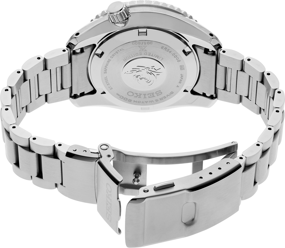 Seiko Prospex 1968 Heritage Divers GMT US Limited Edition Blue Dial Silver Steel Strap Watch for Men - SPB477J1