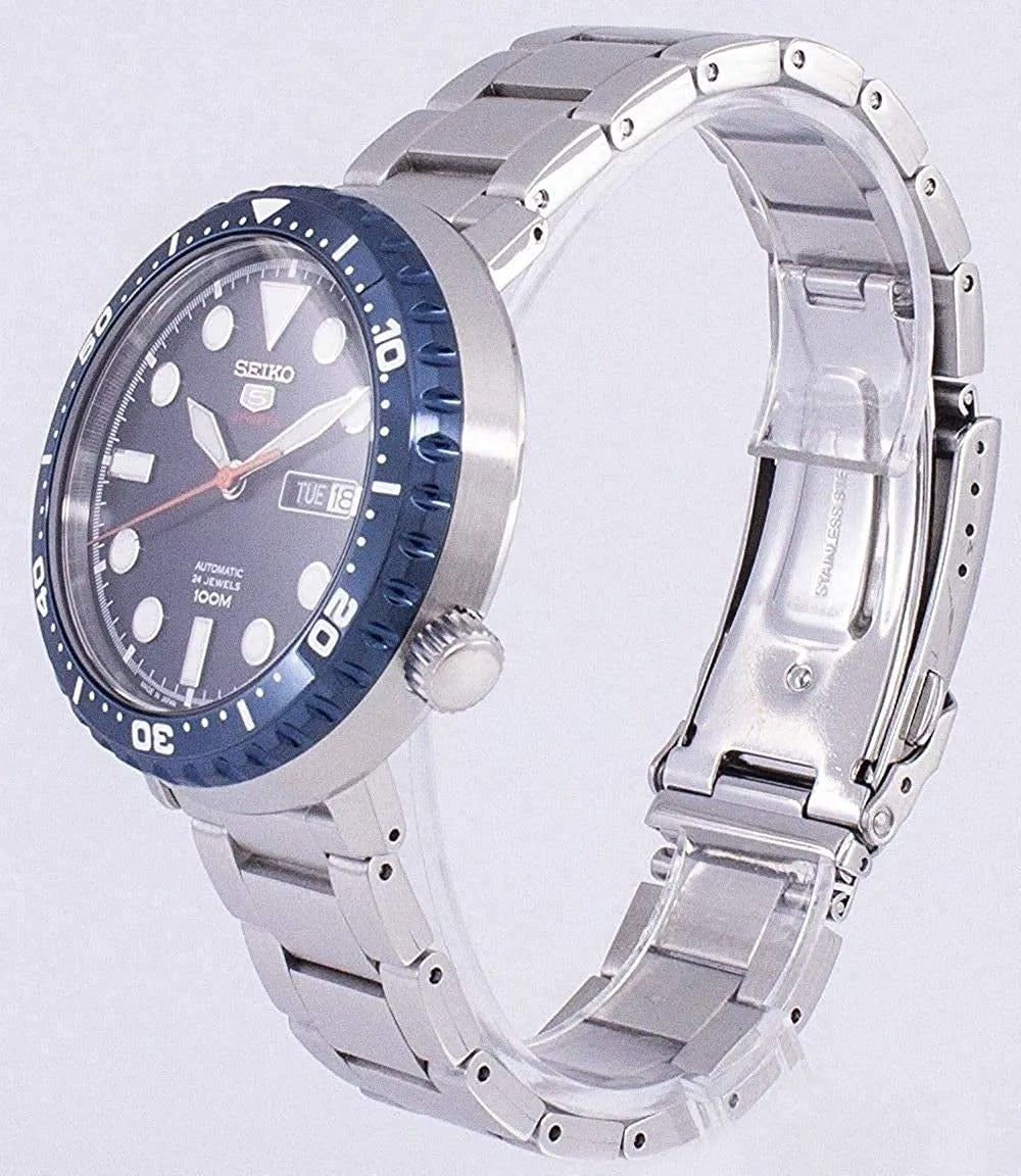  Shop Authentic Seiko 5 Sports Automatic Blue Dial Silver Steel Strap Watch for Men - SRPC63J1 - Luxxuri