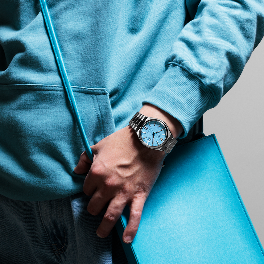 Citizen Tsuyosa Automatic Turquoise Blue Dial Silver Steel Strap Watch for Men - NJ0151-53L