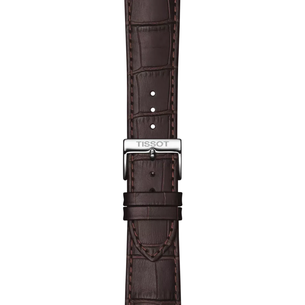 Tissot T Classic Dream Quartz White Dial Brown Leather Strap Watch for Men - T129.410.16.013.00