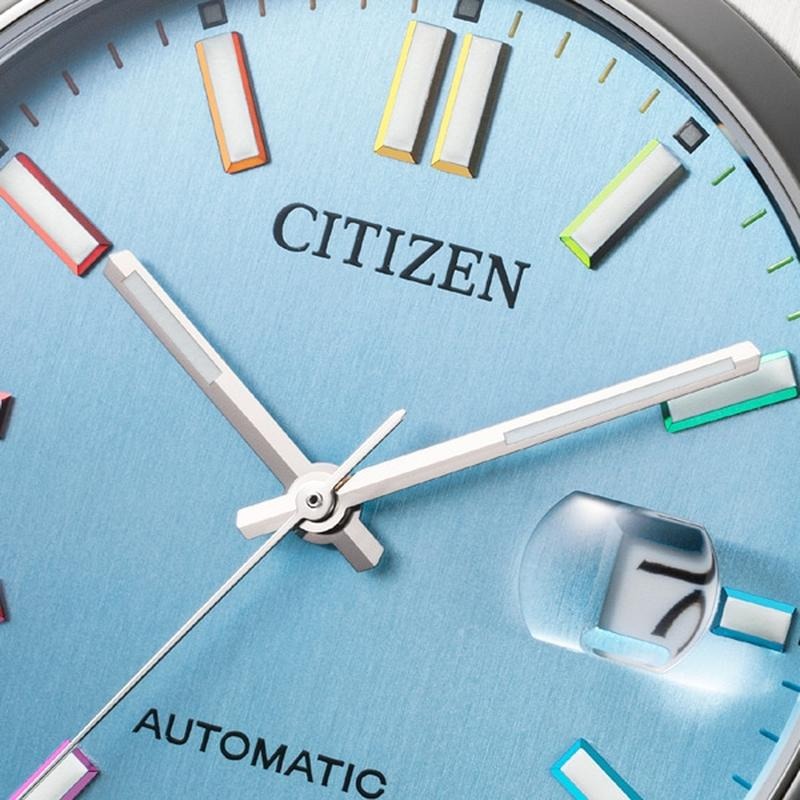 Citizen Tsuyosa Automatic Turquoise Blue Dial Silver Steel Strap Watch for Men - NJ0151-53L