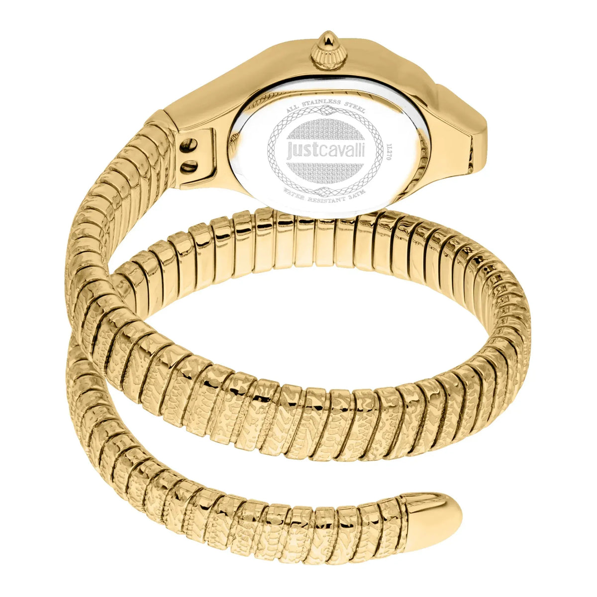 Just Cavalli Amalfi Silver Dial Gold Steel Strap Watch for Women - JC1L270M0025