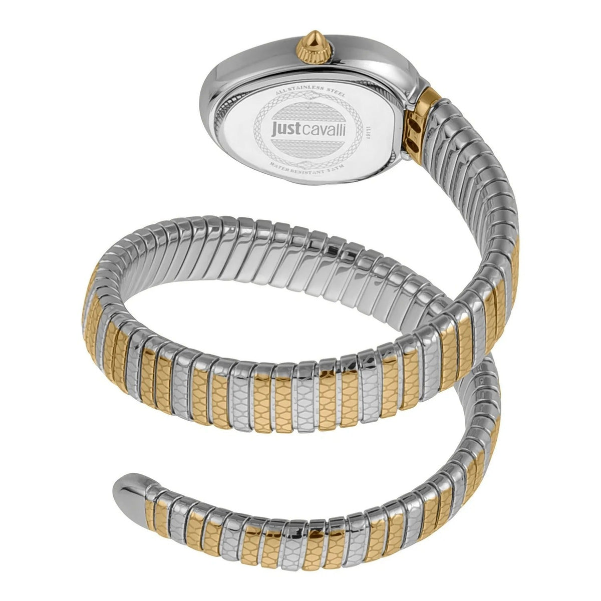 Just Cavalli Solo Mother of Pearl Dial Two Tone Steel Strap Watch for Women - JC1L167M0055