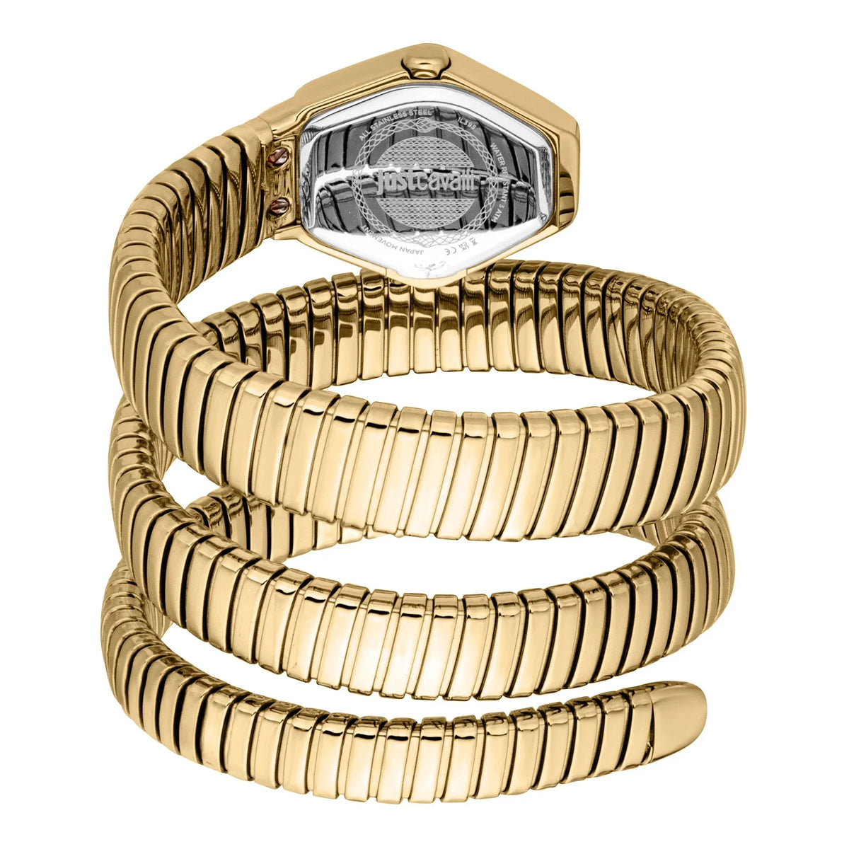 Just Cavalli Romina Green Dial Gold Steel Strap Watch for Women - JC1L395M0035