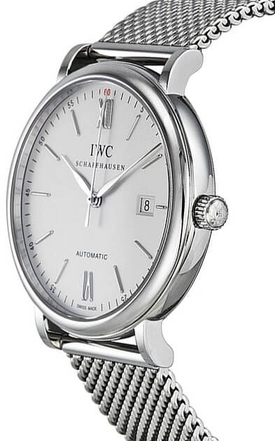  Shop Authentic IWC Portofino Automatic White Dial Silver Mesh Bracelet Watch for Men - IW356505 - Luxxuri