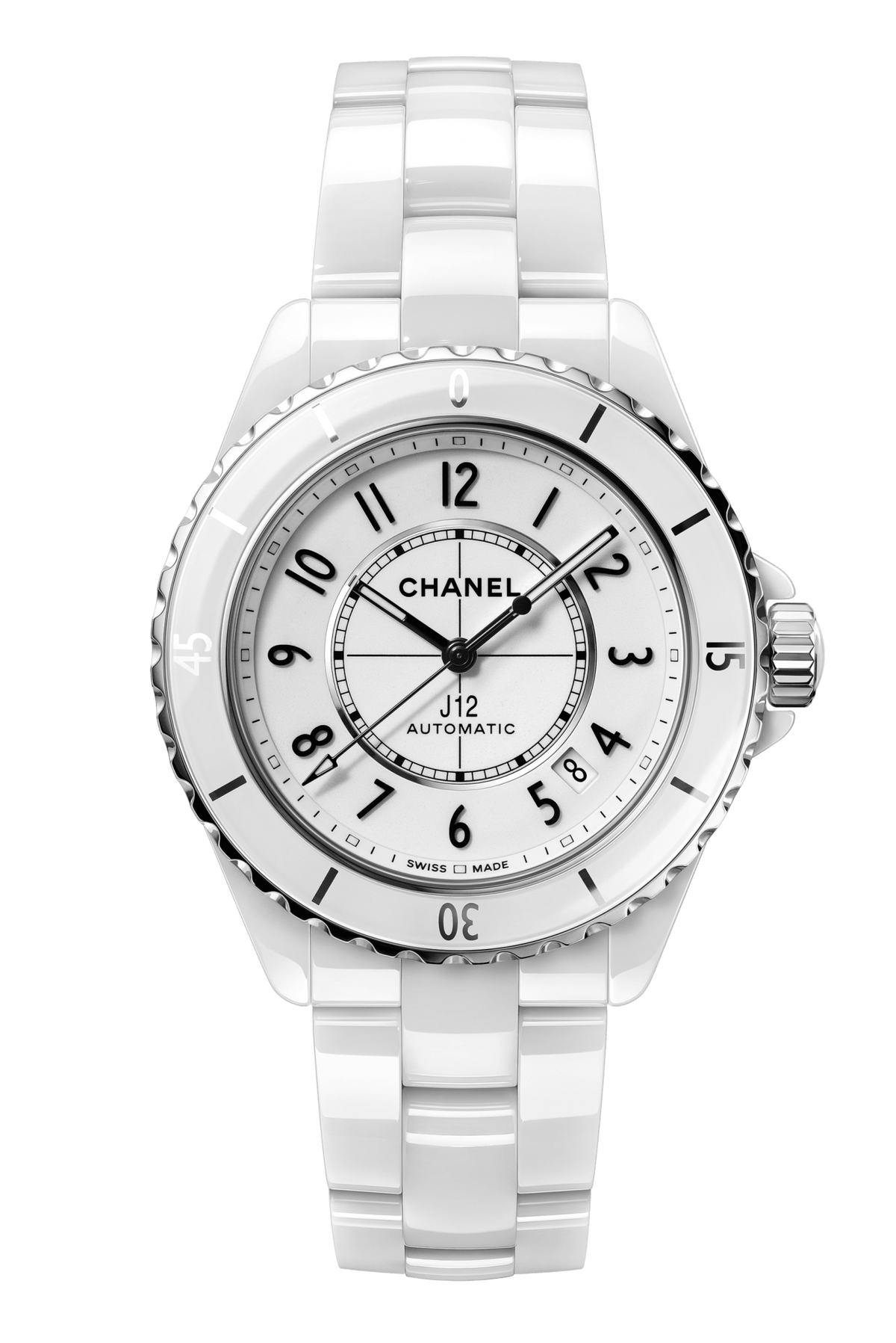  Shop Authentic Chanel J12 Quartz White Dial White Steel Strap Watch for Women - J12 H5698 - Luxxuri