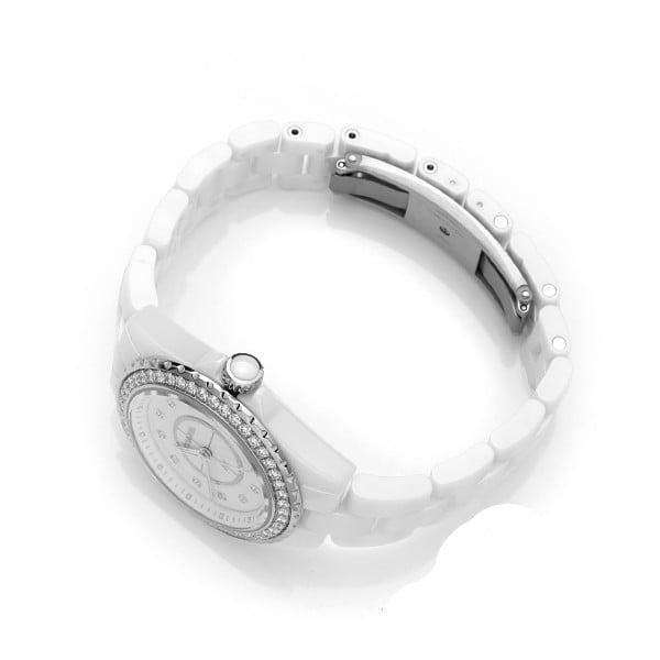  Shop Authentic Chanel J12 Quartz Diamonds White Dial White Steel Strap Watch for Women - J12 H6418 - Luxxuri
