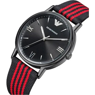  Shop Authentic Emporio Armani Kappa Black Dial Two Tone NATO Strap Watch For Men - AR11015 - Luxxuri