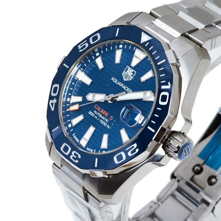  Shop Authentic Tag Heuer Aquaracer Blue Dial Watch for Men - WAY211C.BA0928 - Luxxuri