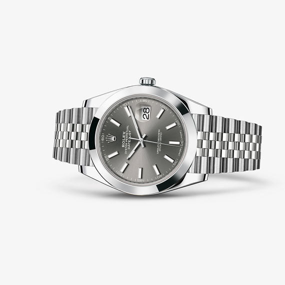  Shop Authentic Rolex Datejust 41 Oyster Grey Dial Silver Oystersteel Bracelet Watch for Men - M126300-0008 - Luxxuri