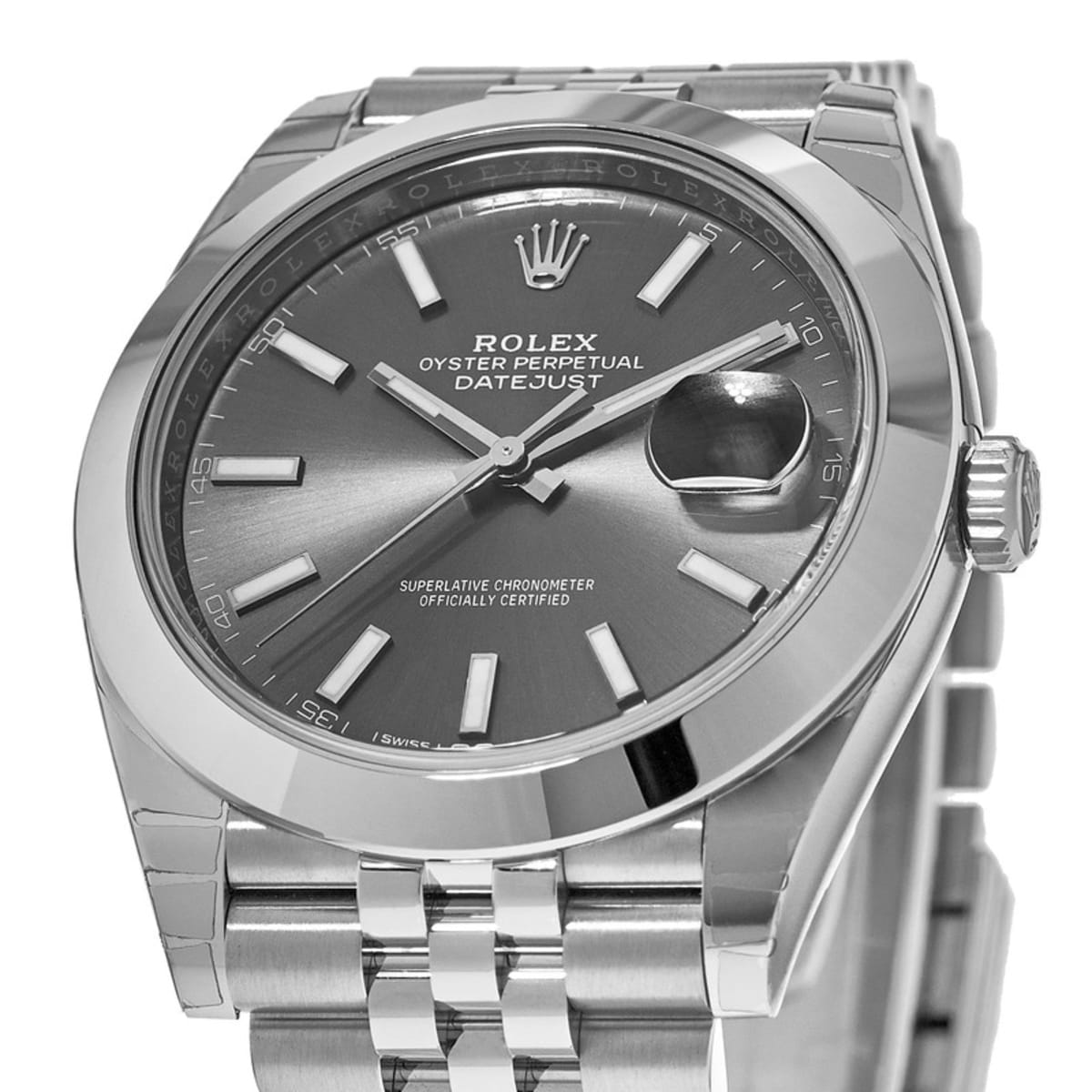  Shop Authentic Rolex Datejust 41 Oyster Grey Dial Silver Oystersteel Bracelet Watch for Men - M126300-0008 - Luxxuri