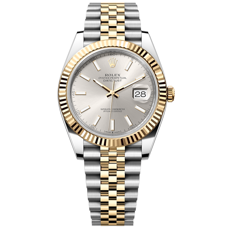  Shop Authentic Rolex Datejust 41 Silver Dial Two Tone Oystersteel & Yellow Gold Jubilee Bracelet Watch for Men - M126333-0002 - Luxxuri