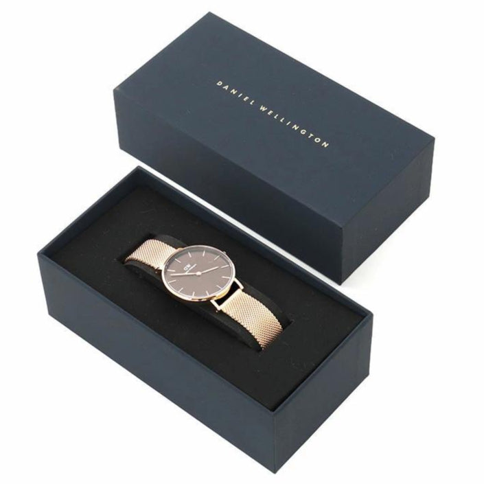  Shop Authentic Daniel Wellington Petite Melrose Brown Dial Rose Gold Mesh Strap Watch For Women - DW00100477 - Luxxuri