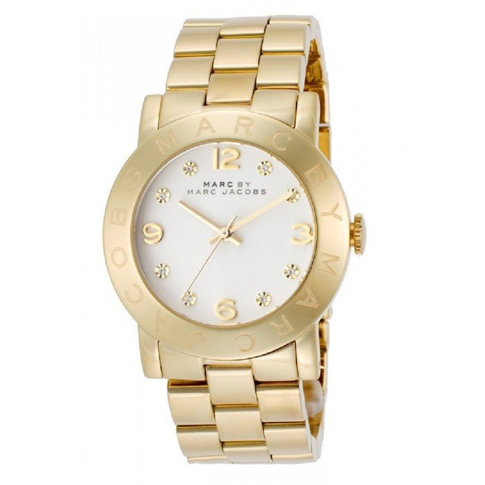  Shop Authentic Marc Jacobs Amy White Dial Gold Steel Strap Watch for Women - MBM3056 - Luxxuri