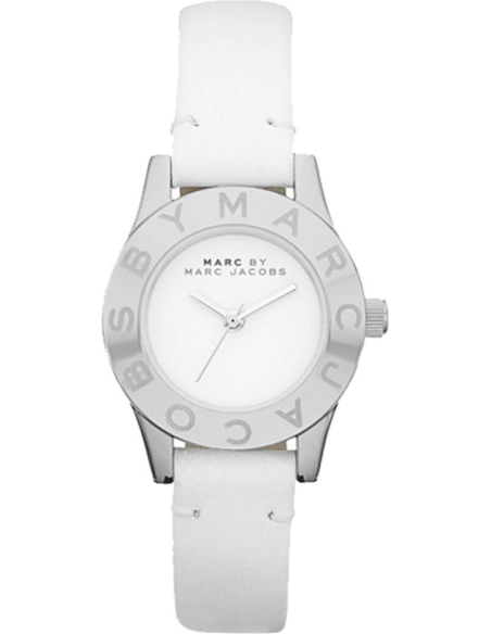  Shop Authentic Marc Jacobs Mini Blade White Dial White Leather Strap Watch for Women - MBM1206 - Luxxuri