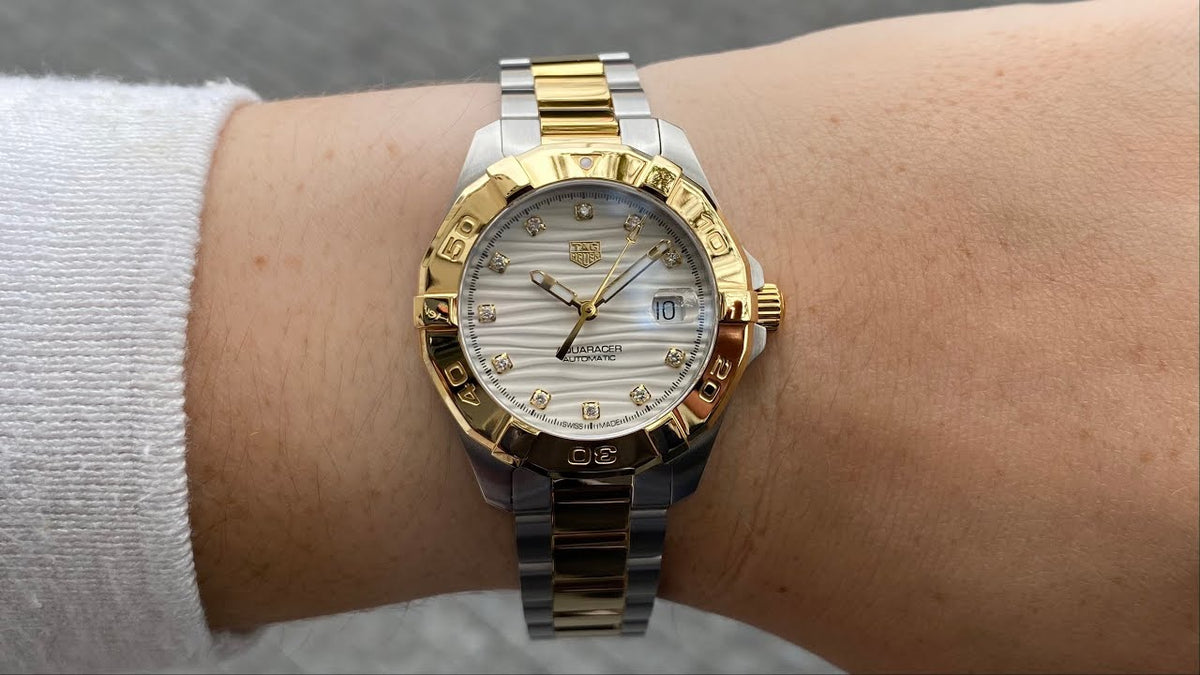  Shop Authentic Tag Heuer Aquaracer White Mother of Pearl Dial Watch for Women - WBD1322.BB0320 - Luxxuri