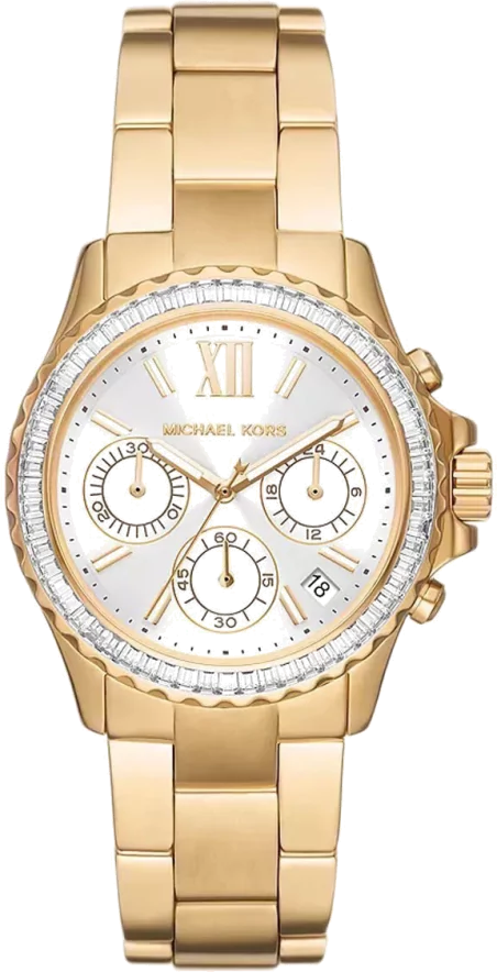  Shop Authentic Michael Kors Everest Chronograph White Dial Gold Steel Strap Watch For Women - MK7212 - Luxxuri
