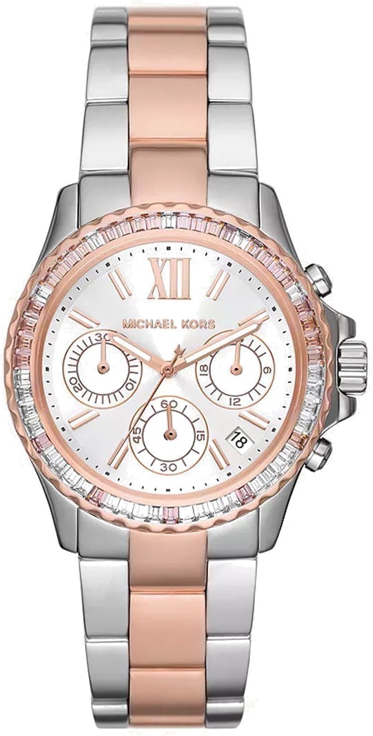  Shop Authentic Michael Kors Everest Chronograph White Dial Two Tone Steel Strap Watch For Women - MK7214 - Luxxuri