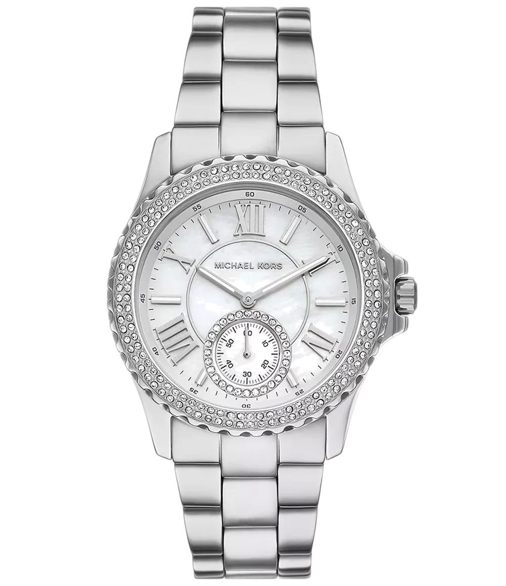  Shop Authentic Michael Kors Everest Three hand Silver Dial Silver Steel Strap Watch For Women - MK7403 - Luxxuri