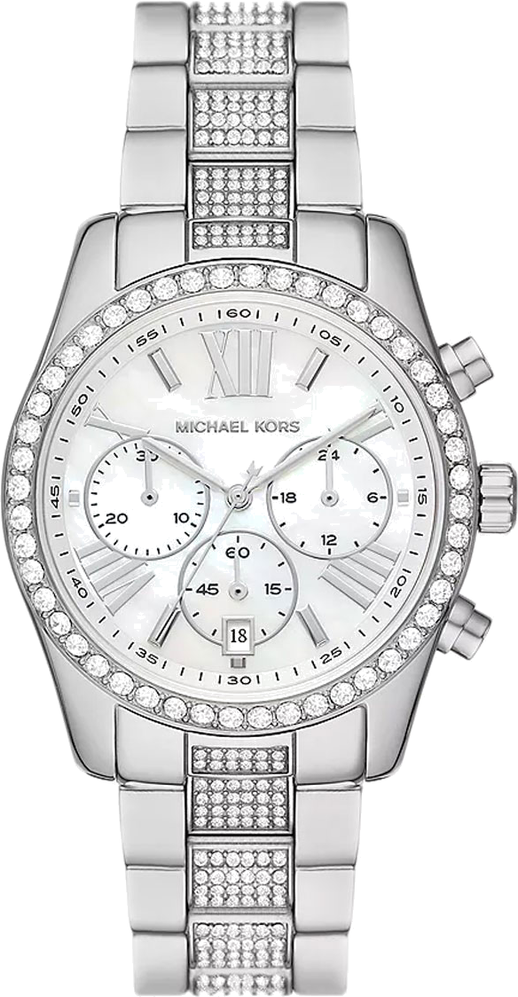  Shop Authentic Michael Kors Lexington Chronograph White Dial Silver Steel Strap Watch For Women - MK7243 - Luxxuri