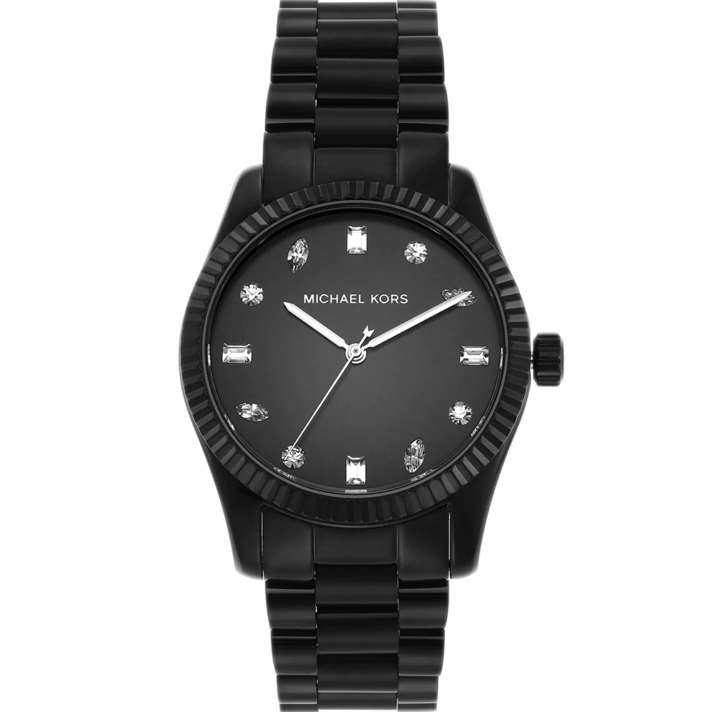 Shop Authentic Michael Kors Lexington Lux Black Dial Black Steel Strap Watch For Women - MK7442 - Luxxuri