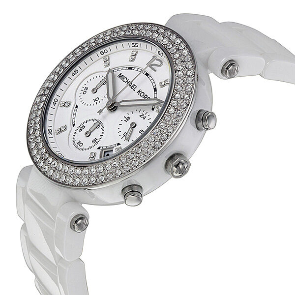  Shop Authentic Michael Kors Parker White Dial White Ceramic Strap Watch for Women - MK5654 - Luxxuri