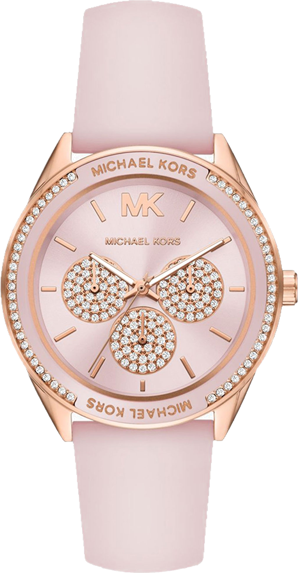  Shop Authentic Michael Kors Quartz Pink Dial Pink Silicone Strap Watch For Women - MK6946 - Luxxuri